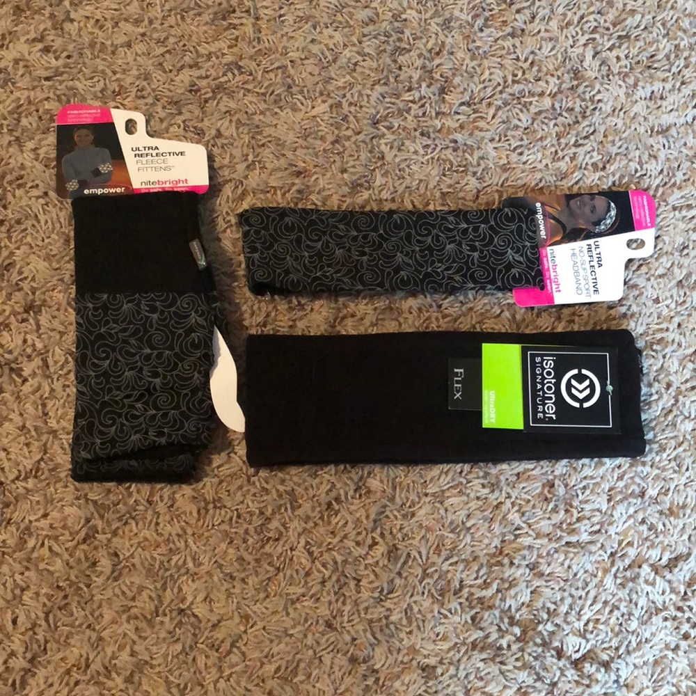 2 headbands & 1 Pair of Fleece Fittens